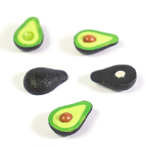 Deco magnets AVOCADO - Set with 5 magnetic avocados