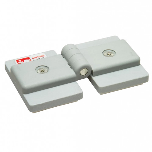 Hinge magnet, gray, swivels 180°, holds 35 kg per side
