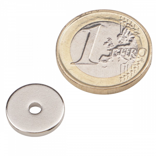 Neodymium ring magnet Ø 14.0 x 3.0 x 2.0 mm N45 nickel