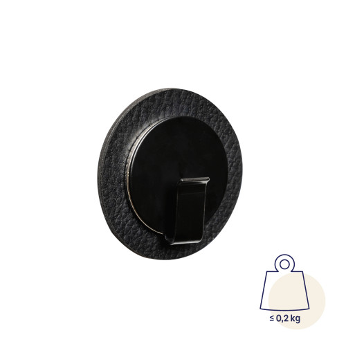 silwy Magnetic hook "CLEVER" BLACK incl. metal nano gel pad