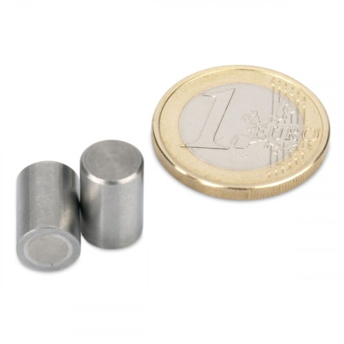 AlNiCo Deep pot holding magnet Ø 8 x 12 mm, steel, tolerance h6, 400 g