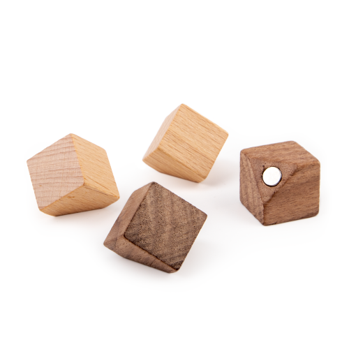 Decorative magnets WOOD wooden magnets, set of 4