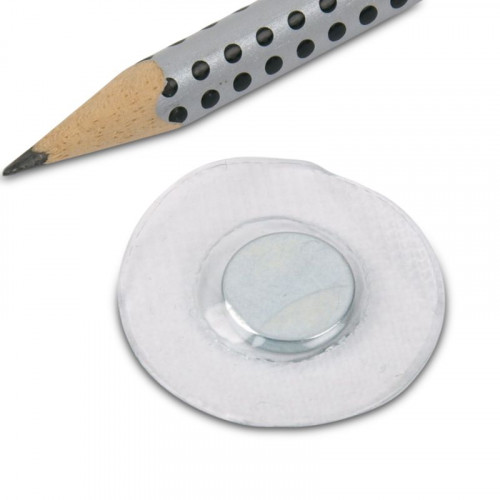 Sew-in discmagnet Ø 12 x 2 mm in a PVC - coating round